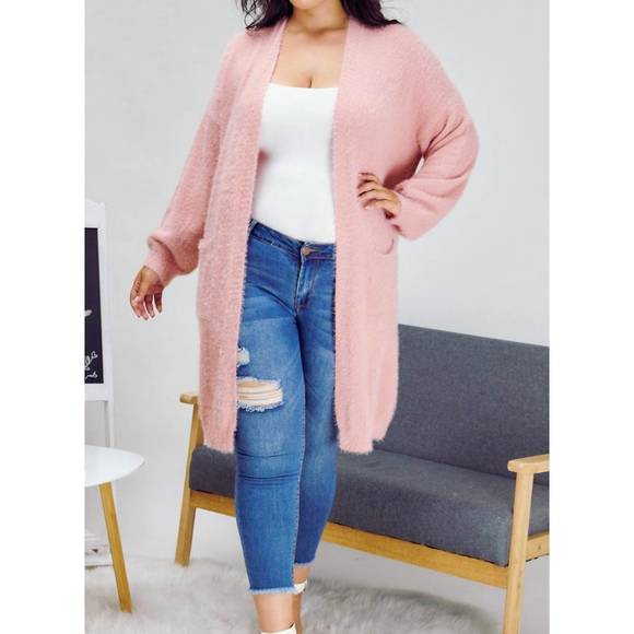 Davi & Dani Lace-Up Ribbon Bow Button Down Cardigan
